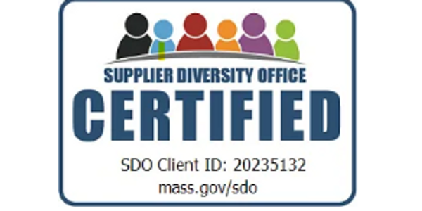 Certified Supplier Diversity Office logo with colorful human figures.