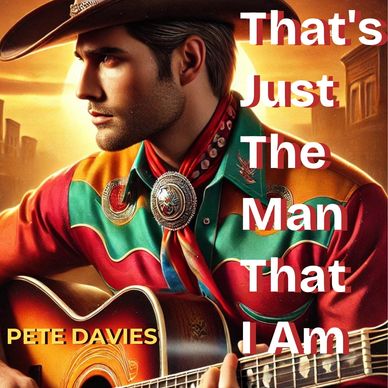 “That’s Just The Man That I Am”  the title to the hard hitting line dance song is printed over a han