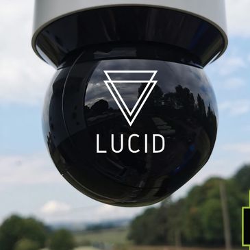 CCTV PTZ Camera with Lucid Services Ltd Logo