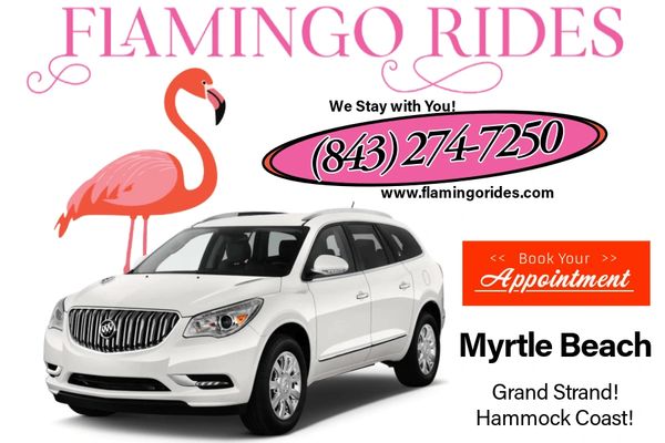 Experience the Grand Strand and Hammock Coast in unparalleled style with Flamingo Rides.