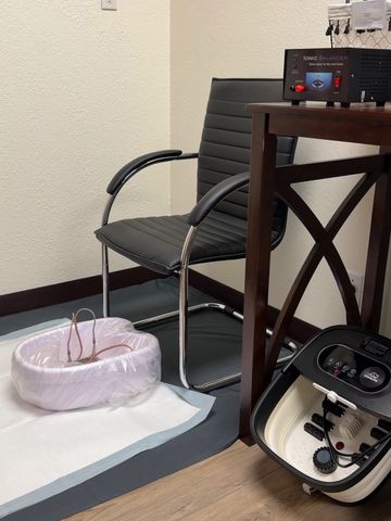 Ionic foot bath at Norco Pure Wellness in Norco, Ca