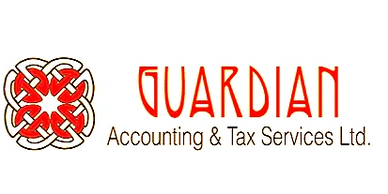 Logo of Guardian Accounting &amp; Tax Services Ltd. with a red and brown intricate design.