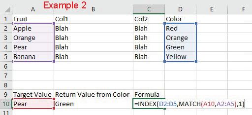 Screen shot of spreadsheet Example 2 Screen shot of spreadsheet Example 2