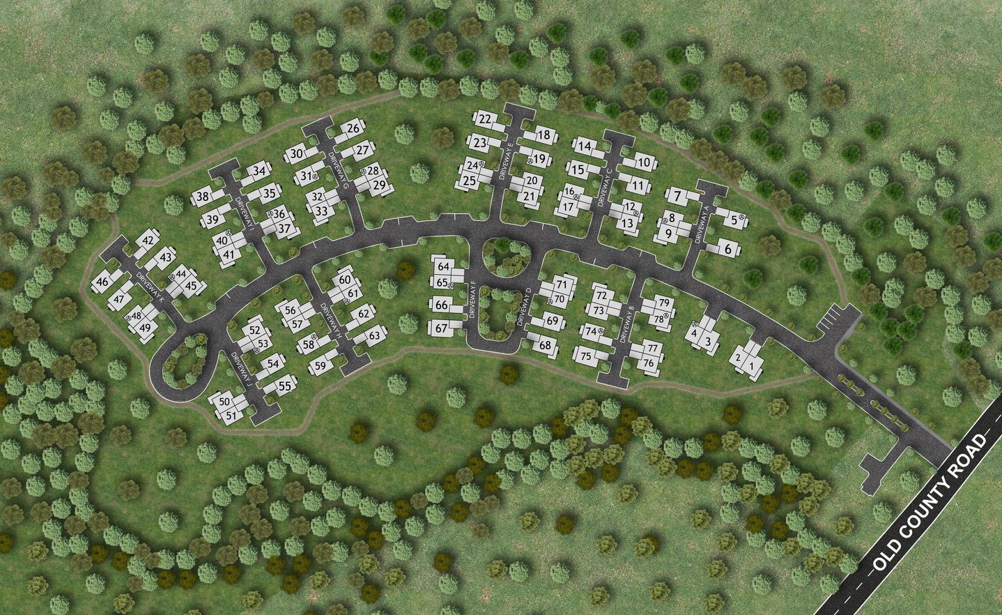 Ade Bethune Rendering Architectural conceptual rendering of an affordable development complex