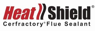 HEATSHIELD LOGO for cerfractory flue sealant used in a chimney reline
