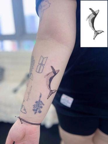 humpback whale tattoo by mostro tattoo singapore, best tattoo studio in singapore