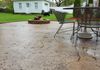 stamped concrete with firepit