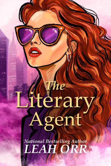 Stylish woman with red hair and sunglasses on a book cover titled 'The Literary Agent'.
