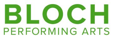 Logo of Bloch Performing Arts in green text.