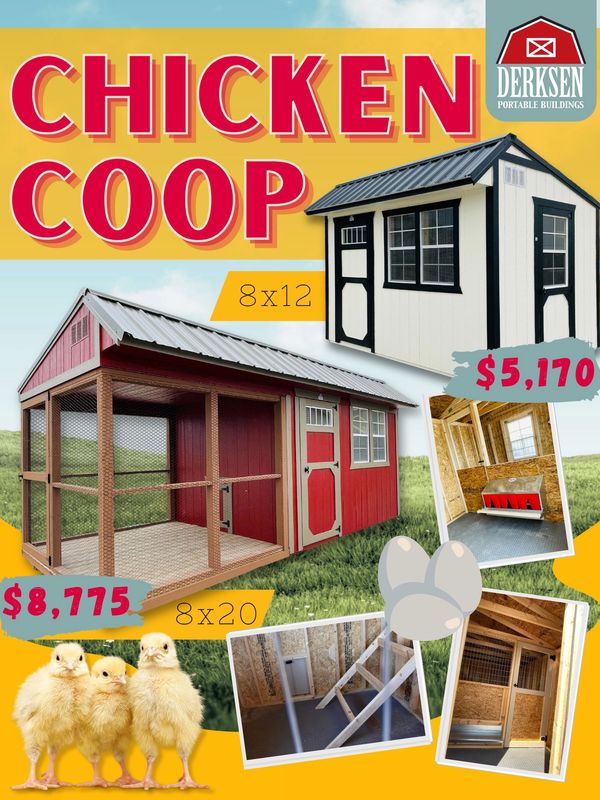 CHECK OUT OUR TEXAS BUILT DERKSEN CHICKEN COOPS! 