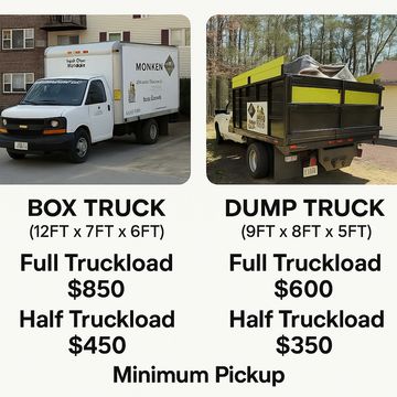 JUNK REMOVAL PRICING FOR NASHUA NEW HAMPSHIRE AND SURROUNDING AREAS.