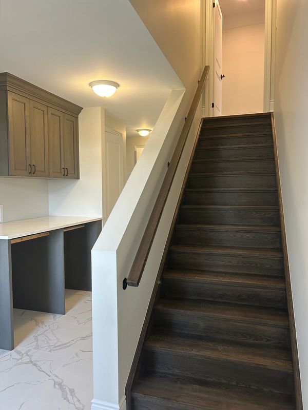 Stained stairs and handrail | Proficiency Painting