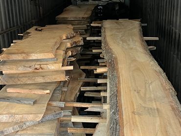 Types of wood for woodworking slabs include Pine, Red and White Oak, Maple, Cherry and Black Locust.