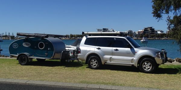 Leisure Bean Cool Camper Hire. The camper trailer is easy to tow.