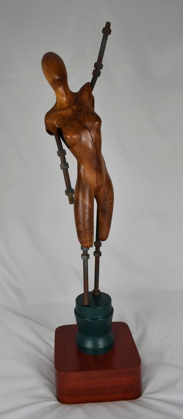 Nuts in the Head  36''h x 9''w x 9''d