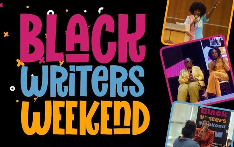 Black Writers Weekend event with speakers engaging audiences.