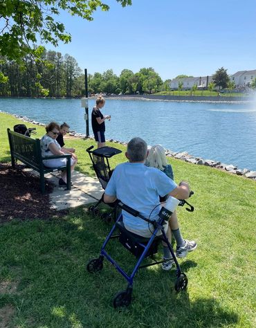 Nursing Home Residents Enjoying the Outdoors | The Post at Providence