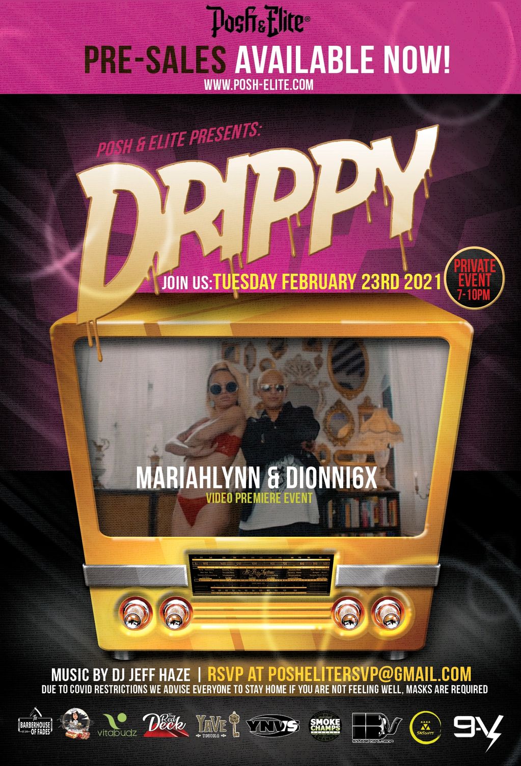 Flyer for Drippy Music video