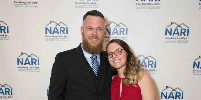 Harry and Alyson Kuester at the NARI Remodeling Done right show in Greater Chicagoland 