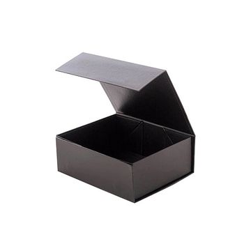 Groomsmen gift box – sleek black magnetic box for wedding party thank you gift.