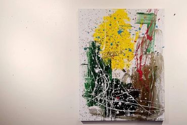 An abstract painting by Genesis, Acrylic, mixed with Latex.