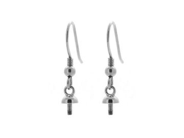 Earrings Mountings for Pearl - 925 Silver