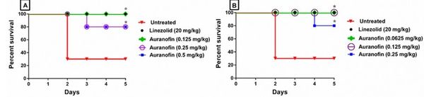 In vivo antibacterial activity of drugs against VRE in the murine septicemia model. 