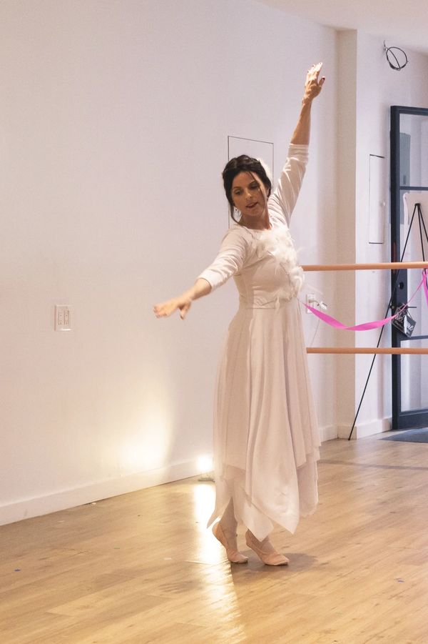 Adult ballet dance class, adult ballet performance recital, dance studio with beginner classes