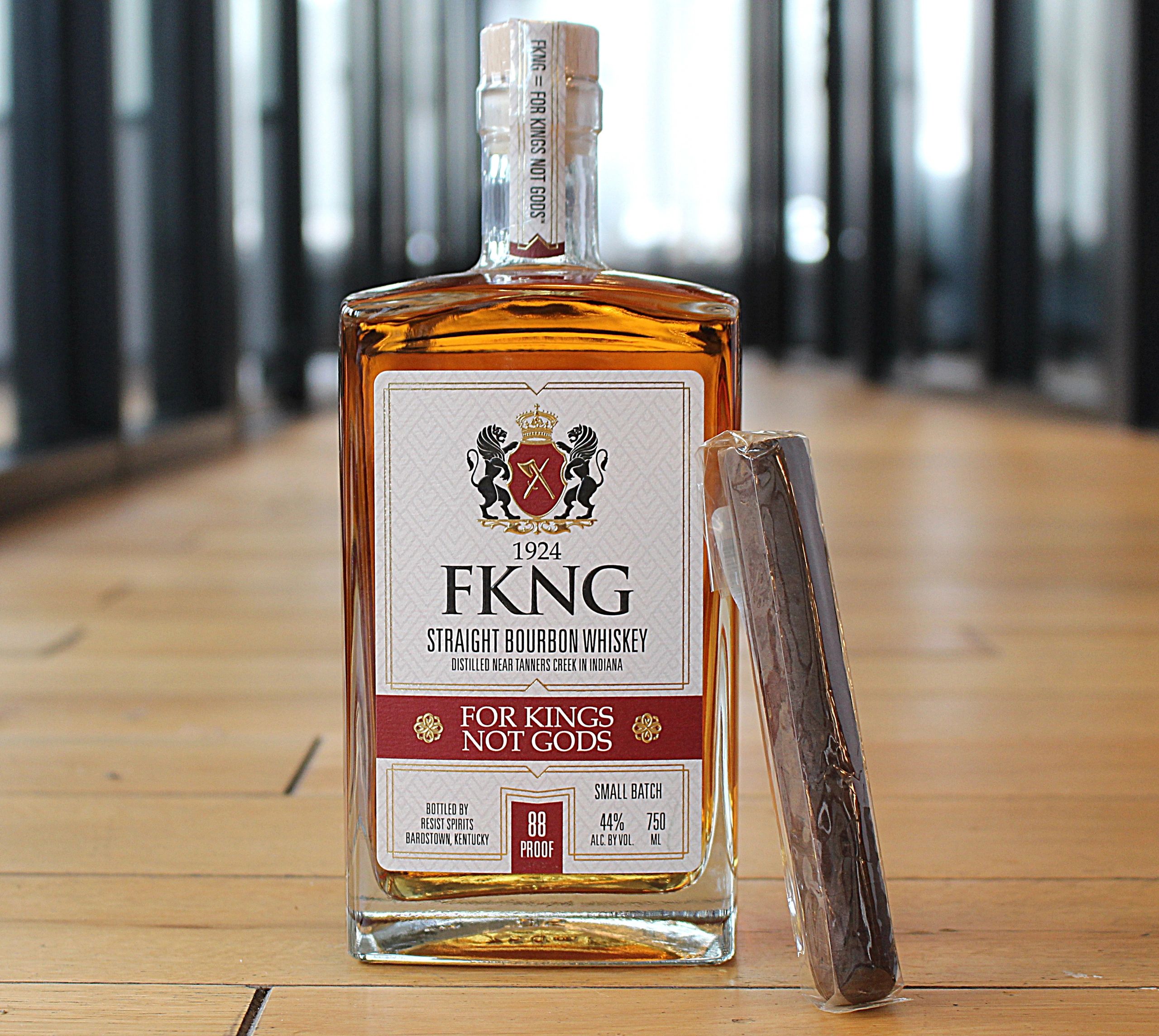 A bottle of alcohol