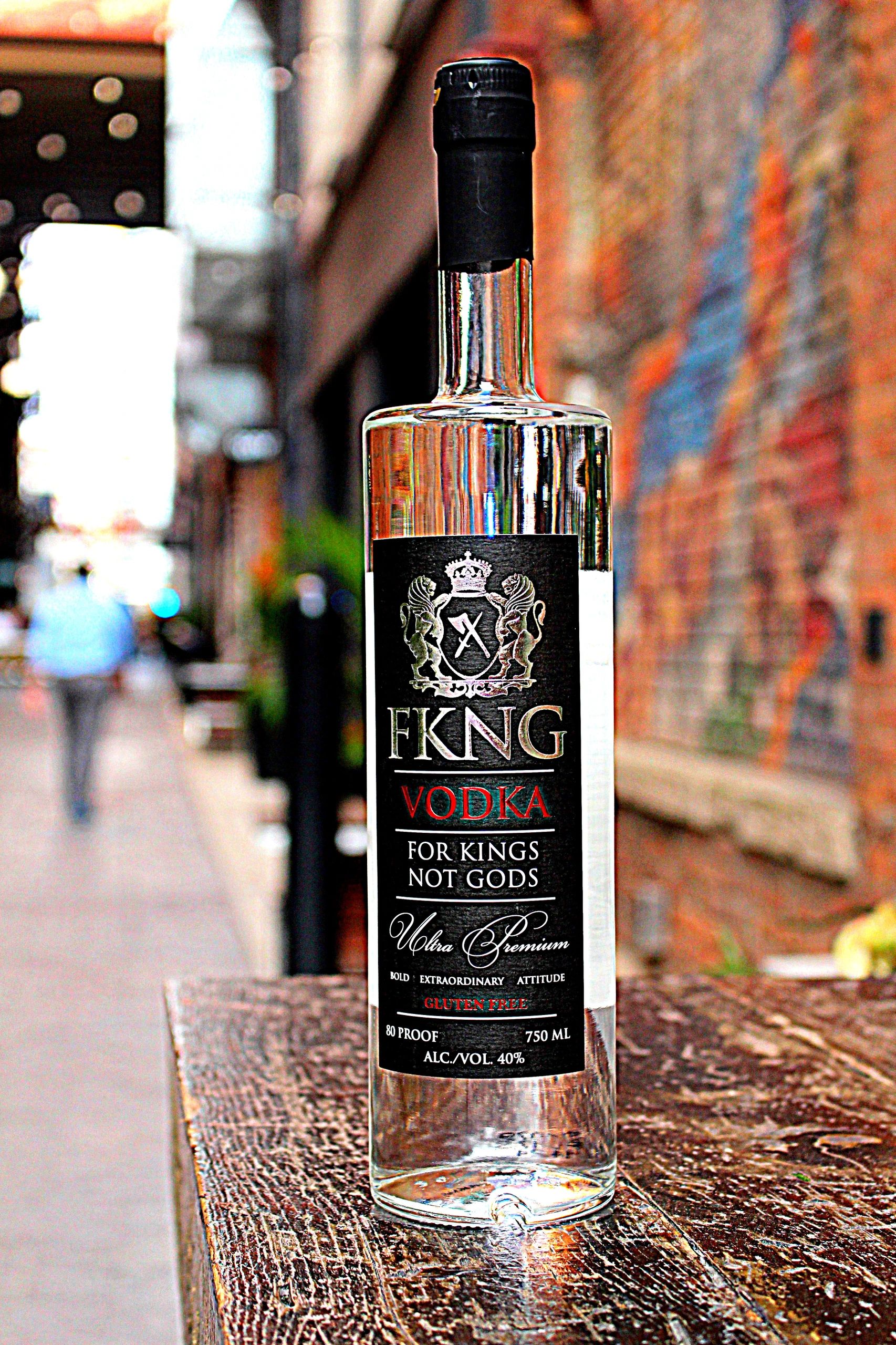A bottle of vodka