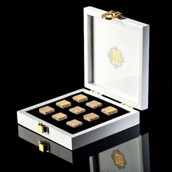 Gold Sugar Set of 9 Cubes, Premium Edition