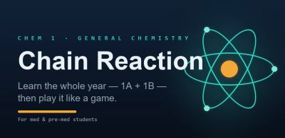Educational graphic about chain reactions in general chemistry.