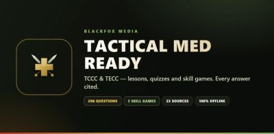 Tactical Med Ready quiz promotion by Blackfox Media.