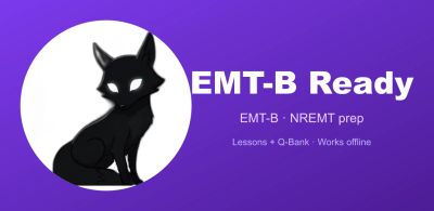 EMT-B Ready app for EMT-B and NREMT exam prep.