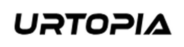Logo with the text 'URTOPIA' in bold black font.