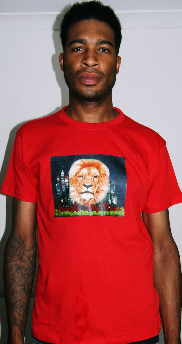 Jungle City Wear Lion Red/Green T-Shirt