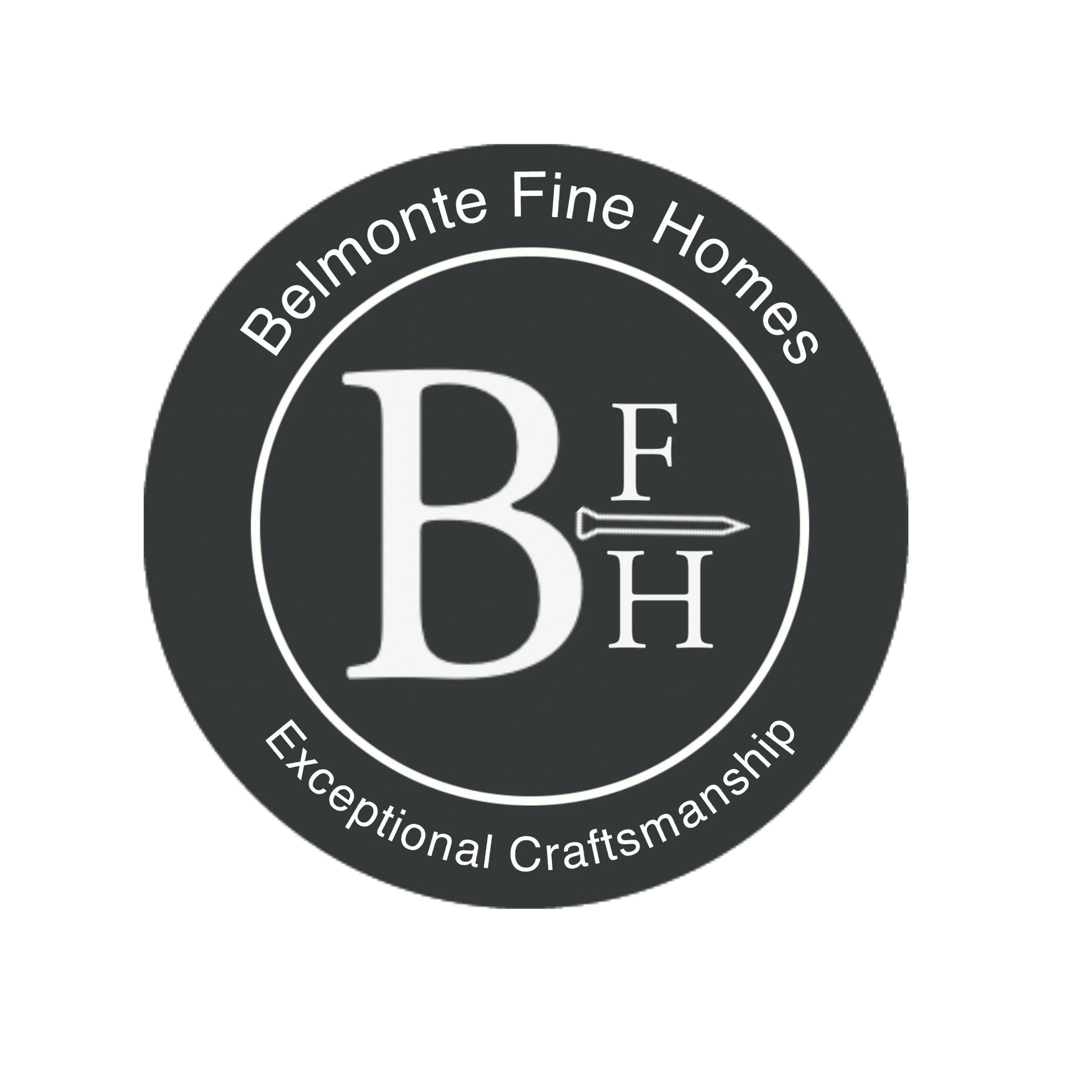 Belmonte Fine Homes logo featuring bold initials ‘BFH’, and tagline 'Exceptional Craftsmanship'