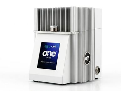 GoCell One Pro device with a digital display.