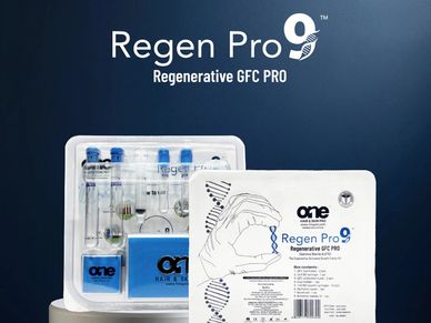 Regen Pro9 regenerative product kit with vials and packaging.