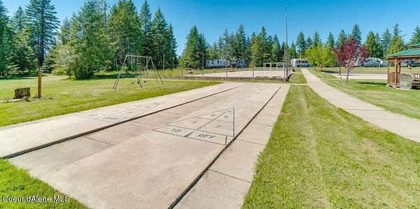 Outdoor shuffle board courts