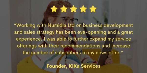Quote of the founder of KiKa Services about how numidia has helped boost its subscriber base.