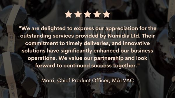 Malvac quote about the fact that the work of numidia ltd has enhanced their business operations.
