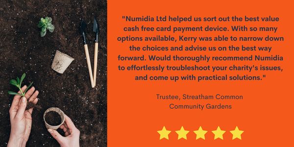 Quote from a trustee from the SCCG emphasising how numidia chose the best tech for the charity.