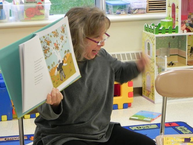 Susan Reads to a Preschool Class