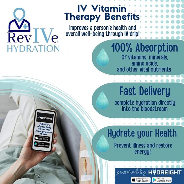 RevIVe – RevIVe promotes health and wellness through IV hydration and  vitamin administration. Best part, we come to you!