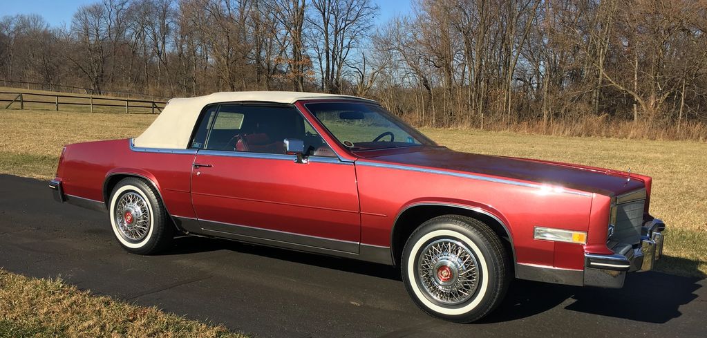1984 Eldorado convertible Autumn Maple Firemist with factory correct white wall tires 