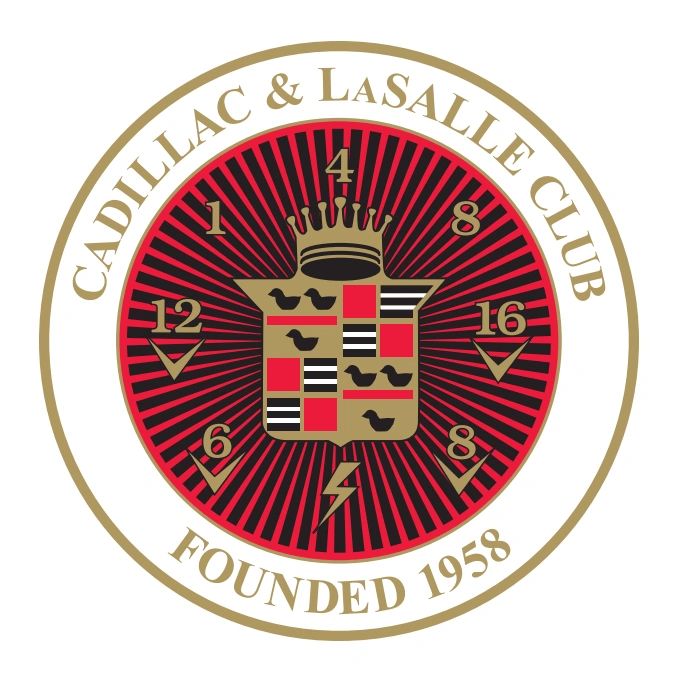 Cadillac &amp; LaSalle Club emblem with founding year 1958.