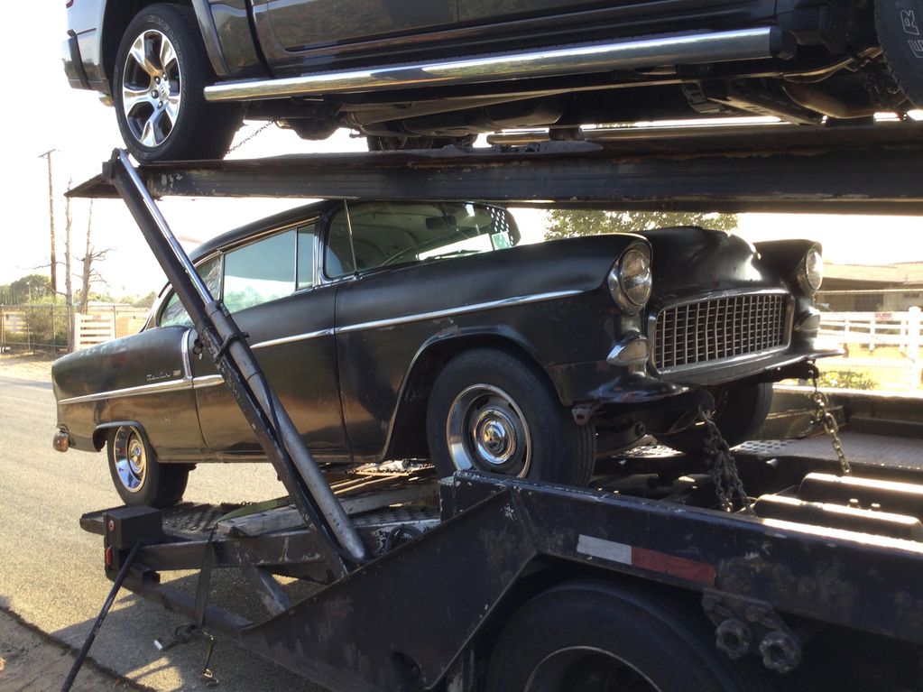 1955 Chevy Bel Air Sport Coupe Electric car RestoMod ElectoMod Gene Smith Parts Logan Cromwell EV55