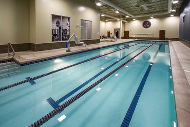 Commercial Chuze Fitness custom inground concrete pool, spa. Denver, Colorado