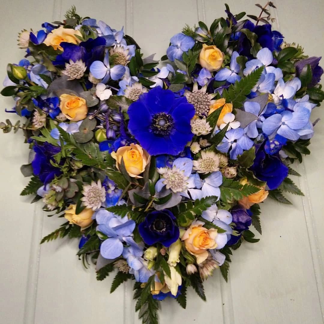 Heart Wreath , Funeral Tribute, Funeral Flowers, Funeral Flowers Verwood
